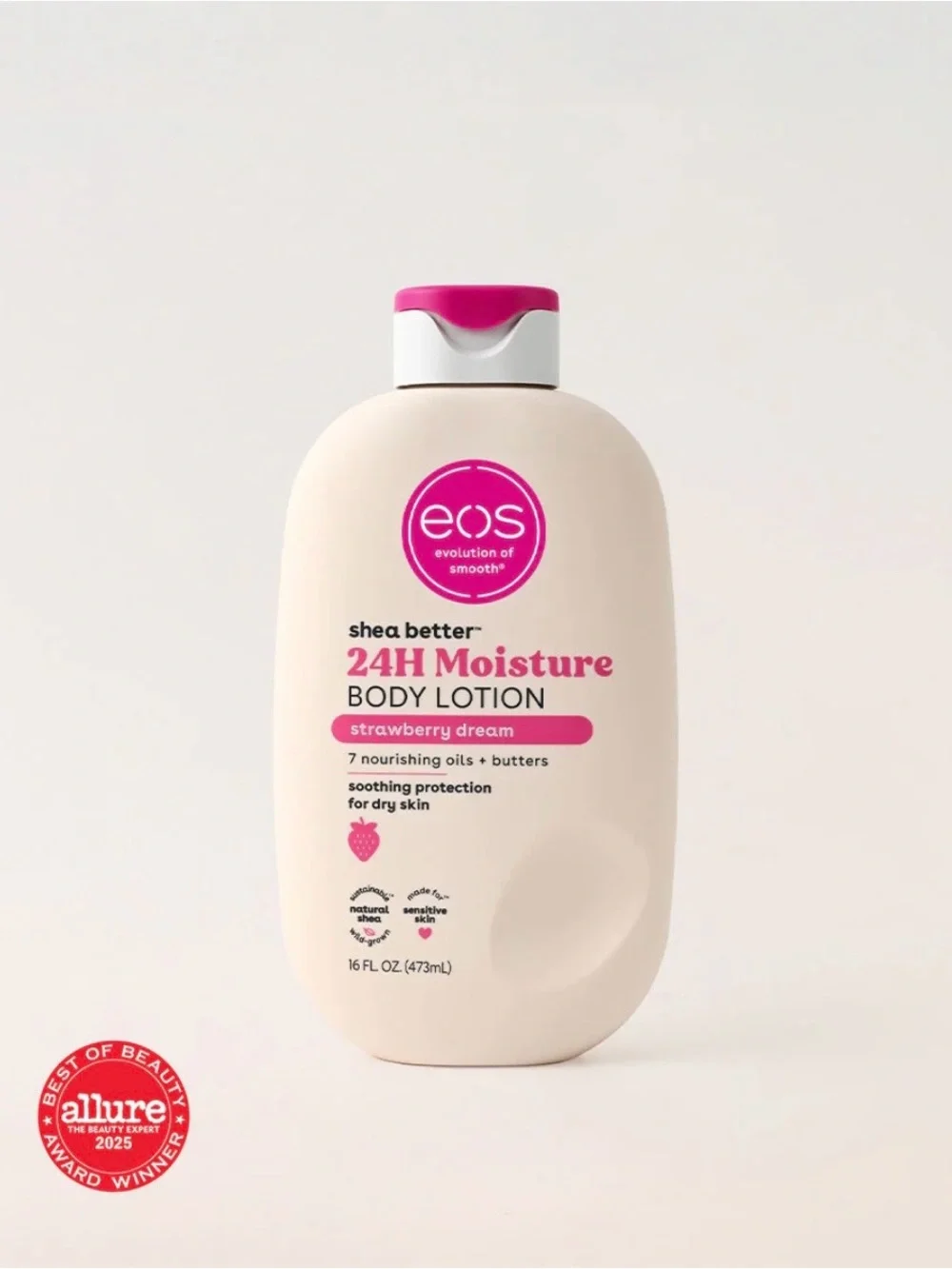 eos Strawberry Dream 24H Moisture Body Lotion - Pink/Cream